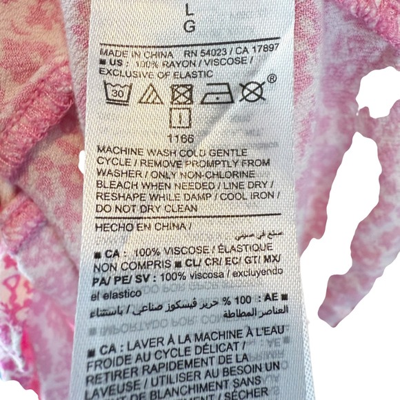 Old Navy Pink Floral Midi Dress Womens L Square Neck Puff Sleeve Cottagecore - Picture 7 of 9